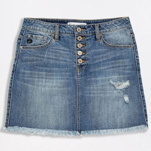 New KanCan Button Fly Fray Hem Skirt